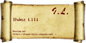 Ihász Lili névjegykártya