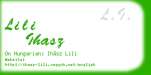 lili ihasz business card