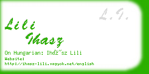 lili ihasz business card